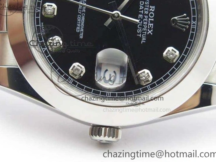 MiroTime 0323 DailyWear DateJust 41mm 126300 SS Noob 1:1 Best Edition Black Dial Diam Markers On SS Bracelet A 3587